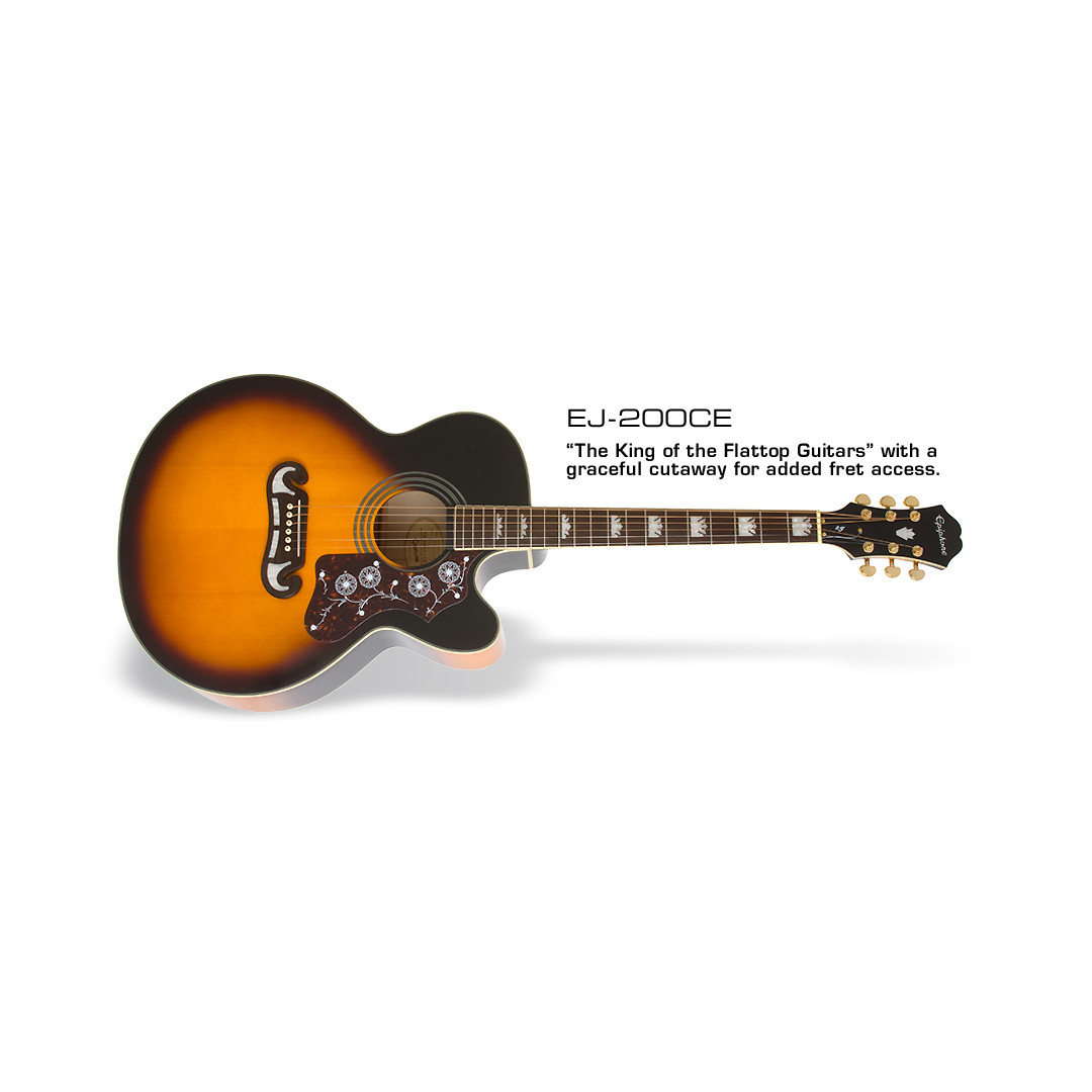 009943.jpg EPIPHONE EJ-200CE VINTAGE SUNBURST ΗΛ/ΑΚΟΥΣΤΙΚΗ ΚΙΘΑΡΑ - Image 1