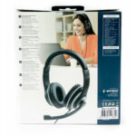 GEMBIRD MHS-03-BKWT JACK STEREO HEADSET BLACK WITH WHITE RING - Image 2
