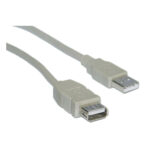 POWERTECH Καλώδιο CAB-U076,  USB 2.0 σε USB female , 1.5m, γκρι