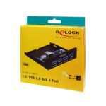 DELOCK 3.5' hub με 4x USB 3.0 θύρες, μαύρo Περιφερειακά Συνοδευτικ... - Image 2