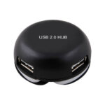 POWERTECH USB 2.0 Hub PT-166, 4 θύρες, μαύρο