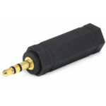 POWERTECH CAB-J020 adapter STEREO 3.5mm M/F 6.35mm - GOLD, 5 τεμ
