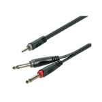 SOUNDSATION SJJJ-15BK JACK Male Mini Stereo - 2 JACK Male Mono 1.50m