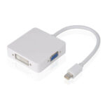 POWERTECH CAB-DP016 μετατροπέας Mini DisplayPort (M) σε HDMI 1.4v/DVI/VGA, λευκό