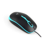 POWERTECH PT-605 Ενσύρματο ποντίκι, Οπτικό, 1600DPI, USB, 1.35m, Μαύρο-Μπλε - Image 2