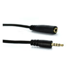 POWERTECH PTR-0073 καλώδιο Jack 3.5mm M-F, 4 pin, OD: 4.0mm, copper, 3m, μαύρο