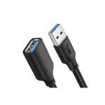 CABLETIME καλώδιο USB 3.0 αρσενικό σε θηλυκό C160, 5Gbps, 1m, μαύρο