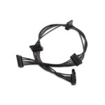 POWERTECH καλώδιο SATA 15pin σε 4x SATA 15pin CAB-W038, 40cm, μαύρο Πε...