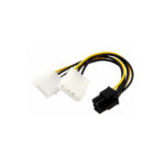 POWERTECH CAB-W031 Καλώδιο PCI-E 6pin σε 2x molex IDE 4pin CAB-W031, 10cm
