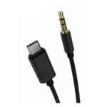 POWERTECH CAB-UC017 καλώδιο USB-C σε 3.5mm  1m, μαύρο