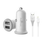 POWERTECH PT-774 Φορτιστής αυτοκινήτου & καλώδιο Lightning