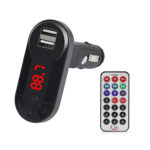 Car FM Transmitter T26 με LCD οθόνη, USB, SD, μαύρο