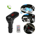 Car FM Transmitter T26 με LCD οθόνη, USB, SD, μαύρο - Image 4