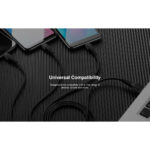 ROCKROSE RRCS03 καλώδιο USB σε Micro/Type-C/Lightning Cobra Pro, 1.2m, μαύρο - Image 3