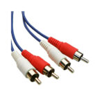 POWERTECH CAB-R002 καλώδιο 2x RCA σε 2x RCA CAB-R002, 3m, μπλε