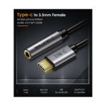 CABLETIME C160 pu31 καλώδιο USB Type-C σε 3.5mm θηλυκό , 0.1m - Image 3