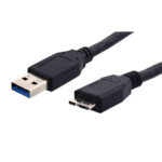POWERTECH CAB-U004 καλώδιο USB σε Micro B USB , 5Gbps, 1.5m, μαύρο