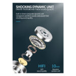 CELEBRAT earphones G13 με μικρόφωνο, 10mm, 3.5mm, 1.2m, λευκό - Image 3